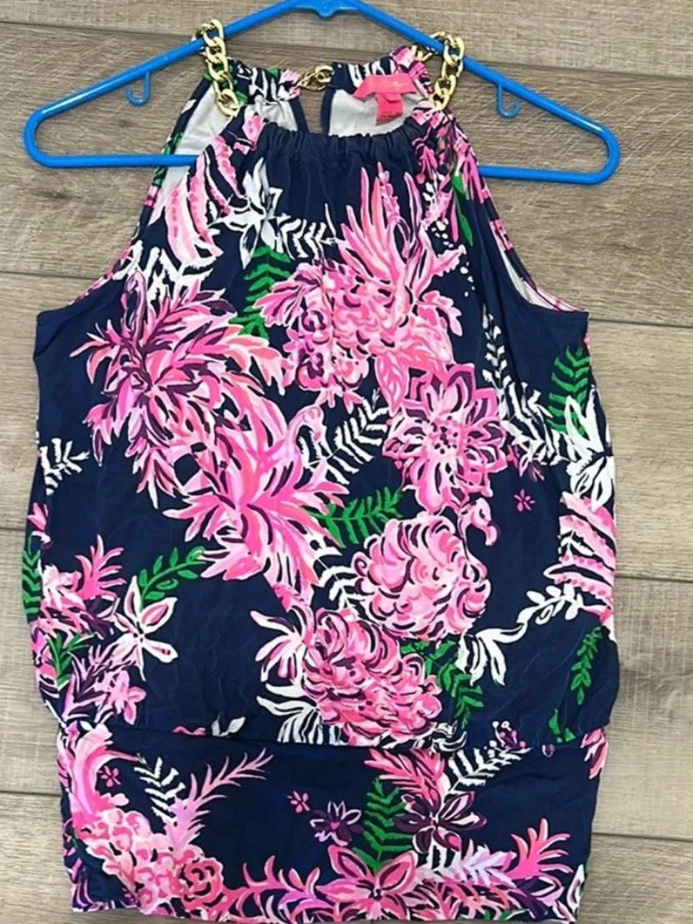 Lilly Pulitzer Gold Chain Blouse XS